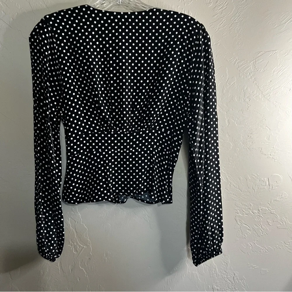 Free‎ People Love Street Polka Dot Peplum Romantic Blouse